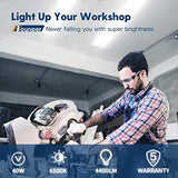 BBOUNDER 4 Pack Linkable LED Utility Shop Light, 4400 LM, Super Bright 6500K Cool Daylight, 4 FT, 48 Inch Integrated Fixture for Garage, 40W BBOUNDER
