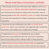 Upgraded 150pcs Wooden Candle Wicks and Stands 5.1 X 0.5 Inch Natural Candle Wood Wicks with Iron Base, Candle Cores for DIY Candle Making Craft Phinicco