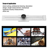 Hole Scribing Ruler, Stainless Steel T Type Hole Ruler, Scribing Gauge Marking Measuring Tool, Suitable for Woodworking Tenon Positioning and Marhynchus