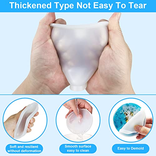 4 PCS Thickened Coaster Resin Molds, Coaster Silicone Molds for Epoxy Resin, Coaster Molds for Resin Casting, Epoxy Resin Molds for DIY Resin Sjubaopen