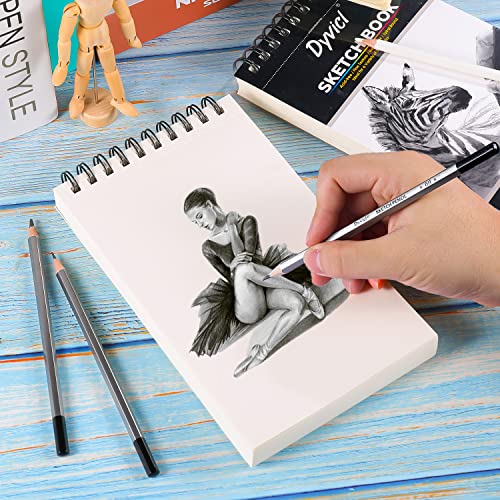 Dyvicl Sketch Pad 5.5"x8.5" Sketch Book, 100 Sheets (68 lb/100gsm), Spiral Sketchbook Acid Free Drawing Paper for Kids Adults Beginners Artists Dyvicl