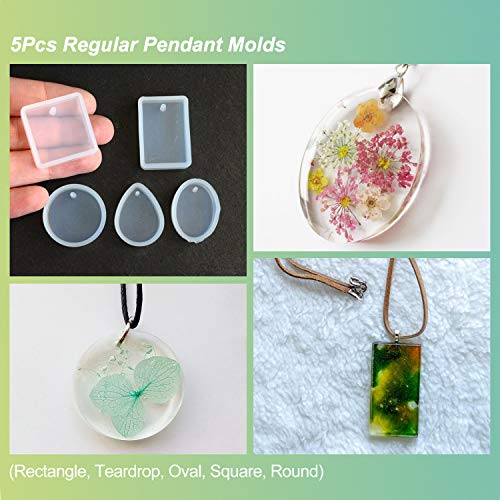 LET'S RESIN 30pcs Resin Jewelry Molds, Jewelry Molds for UV Resin, Resin Silicone Molds kit with Bracelet Molds,Pendant Molds,Ring Molds for Epoxy LET'S RESIN