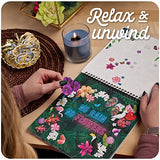 Sticker & Chill Sticker Book for Adults – 800+ Repositionable Colorful Clings Create Designs on 10 Spiral Bound Scene Pages – Easy, Fun & Stress Sticker & Chill