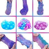 Unicorn Slime Kit for Girls 4-12,Supplies Makes Butter Slime,Candy Confetti Slime,Glimmer, Foam Jelly Cubes Slime Party Favors for Kids OHIECIHY