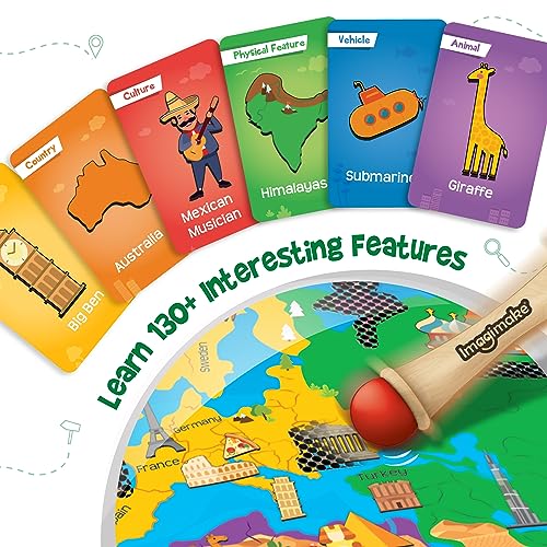 Imagimake Mapology Hidden Quest World Map Board Game | Magical Swipe & Reveal | Educational Toys for 5-7 | Board Game for Kids 8-12 | Boys & Girls - WoodArtSupply