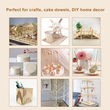 Acrux7 400Pcs Wooden Dowel Rods 1/4 x 6 Inch & 12 Inch Unfinished Dowel Rods Round Wood Sticks Natural Wood Dowels Bulk Dowels Rods for Craft DIY Acrux7