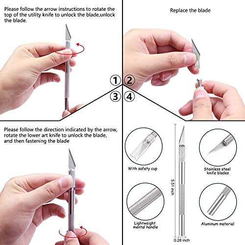 JTIEO Weeding Tools for Vinyl 26Pcs Craft Weeding Tools Kits Cricut Weeding Tool Set Scrapbooking Tools DIY Art Tools Precise Vinyl Weeding Tool Kit JTIEO