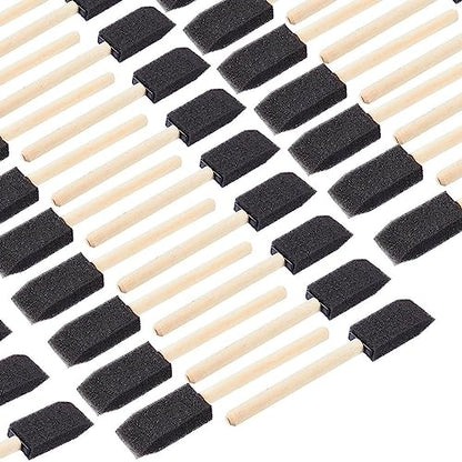 120 Pack Foam Paint Brushes - Bulk 1 Inch Sponge Paint Brush for Acrylic, Watercolor, Staining, Varnishing, Mod Podge - WoodArtSupply