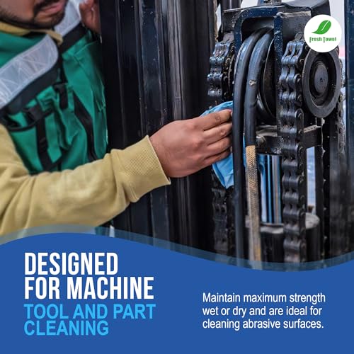 Fresh Towel Pop Up Box of Medium Duty Cleaning Cloths - Disposable Blue Shop Towels, (1 Pop Up Box of 160 Sheets) - 9 x 16.5 inches Cloth Size Fresh Towel, Inc.