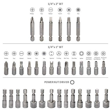 KingTool Drilling and Driving Accessory Kit (KingTool 318-Pieces Screwdriver and Drill Bit Set) KINGTOOL
