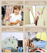 Puzzled 3D Puzzle Sailboat Wood Craft Construction Model Kit, Fun Unique & Educational DIY Wooden Toy Assemble Model Unfinished Crafting Hobby Boat Puzzled