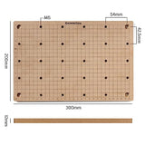 Genmitsu CNC MDF Grid Spoilboard for 3020 CNC Router Machine, Compatible with 3020-PRO Max Perfectly, 300 x 200 x 12mm, M6 Holes (6mm), Screws and Genmitsu