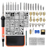 gerleek Wood Burning Kit Woodburning Tool with Soldering Iron 54 PCS Woodburner Temperature Adjustable with Soldering Iron Set Pyrography Wood gerleek