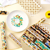 Tintnut Sunflower Permanent Vinyl - 7 Sheets 12"x10", Permanent Vinyl for Cricut Machine, Floral Permanent Vinyl Sheets, Permanent Adhesive Vinyl, Tintnut