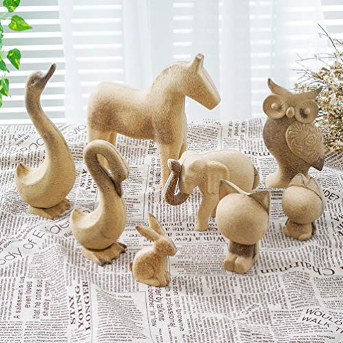 EXCEART Unfinished Wood Animal Ornament Blank Wood Horse Peg Doll Figure Cutout Table Statue Model Desktop Centerpiece for Kids DIY Painting Home - WoodArtSupply