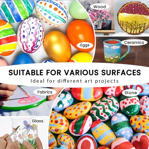 64 PCS Acrylic Paint Set with 12 Brushes, 2 Knives and Palette, 48 Colors (2oz/60ml) Art Craft Paints Gifts for Adults Kids Artists Beginners, Art VigorFun