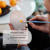 TEHAUX 10pcs Painting Pebbles Rock Painting for Kids Drawing Stones Pebble Painting Kit Mandala Stones Kit Flat River Rocks for Craft Bundle River TEHAUX