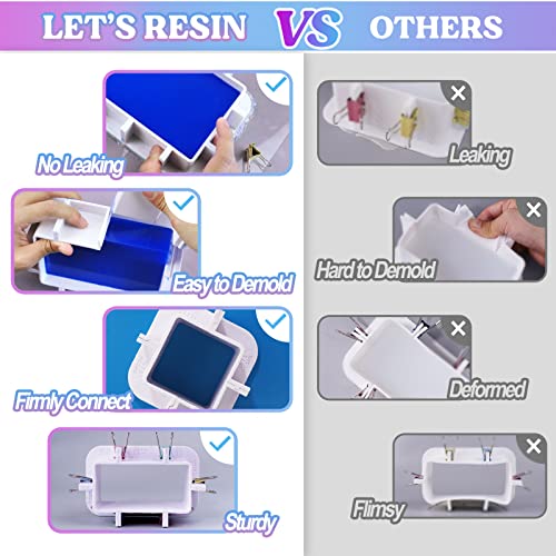 LET'S RESIN Adjustable Mold Housing for Silicone Molds Making, Silicone Mold for Resin Mold Making Silicone Rubber, Plastic Housing Frame for DIY LET'S RESIN