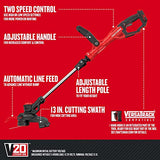 CRAFTSMAN V20 WEEDWACKER Cordless String Trimmer Edger with Automatic Feed, 13 inch, Bare Tool Only (CMCST900B) Craftsman