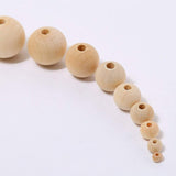 Healifty 100pcs Wooden Jewelry Beads Natural Round Wood Beads Wood Jewelry Beads Unfinished Spacer Beads Unfinished Wood Beads Color Round Loose Healifty