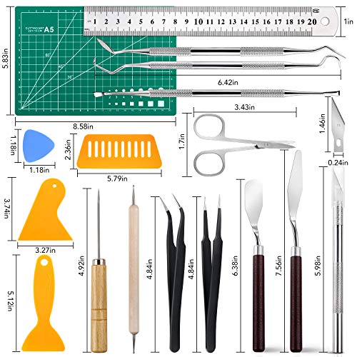 28 PCS Precision Craft Tools Set Vinyl Weeding Tools Kit for Weeding Vinyl, DIY Art Work Cutting, Hobby, Scrapbook NEOACT