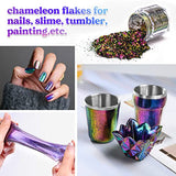 LET'S RESIN Chameleon Flakes, Resin Supplies -Intense Color Shift Pigment Powder for Resin Molds/Tumblers, Chrome Powder Pigment for Christmas Nail LET'S RESIN