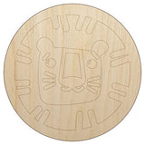 Lion Face Doodle Unfinished Wood Shape Piece Cutout for DIY Craft Projects - 1/8 Inch Thick - 6.25 Inch Size Sniggle Sloth