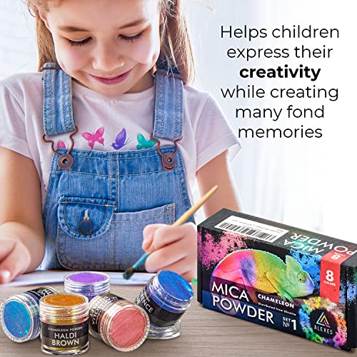 Chameleon Mica Powder – Epoxy Resin Color Pigment Powder - Color Shift Mica Powder - Epoxy Resin Pigment Powder 8 Colors Jars Set 1 – Chameleon ALEXES