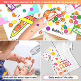 Soucolor Washable Dot Markers for Toddlers Kids Preschool, 10 Colors 2 oz Bingo Daubers Paint Markers Set with 48 Pages Tearable Activity Book for Soucolor