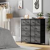 Nicehill Dresser for Bedroom with 10 Drawers, Storage Drawer Organizer, Tall Chest of Drawers for Closet, Living Room, Hallway, Entryway, Fabric Nicehill