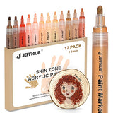 YOOHO Skin Tone Acrylic Paint Pens, Paint Markers for Wood,Glass,Fabric,Rocks Painting Paint Pens (2mm skin tone) YOOHO