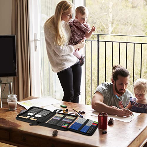 H & B 72-Piece Professional Art Pencil Supply Set, Sketchbook Sketch Kit, Watercolor, Graphite, Metal, Charcoal Pencil Artist Beginner Adult Teen H & B