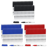 Shuttle Art Permanent Markers Bundle, 30 Pack Black 30 Pack Blue and 30 Pack Red Permanent Marker set,Fine Point, Works on Plastic,Wood,Stone,Metal Shuttle Art