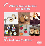 Gmark Natural Wood Slices 1"-1.5" Unfinished Round Discs 50 ct, Tree Bark Wooden Circles for DIY Crafts GM1083 Gmark