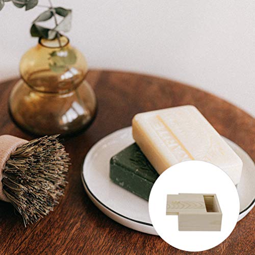 10pcs Wooden Unfinished Box Bamboo Soap Dish Natural Wood Soap Box with Lid Bar Soap Tray Holder for Bathroom Counter Shower Mini Wooden Jewelry Box DOITOOL