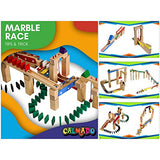 Calmado - 200 pcs Marble Run Wooden Set/Ball Track Set for Kids/Girls/Boys Made of Beech Wood + Bag + Instructions Calmado