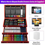 iBayam Deluxe Art Set, 195-Pack Artist Gift Box, Arts and Crafts Drawing Painting Kit Art Supplies for Adults Kids, Art Kits Paint Set with 24 iBayam