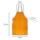 SIQITECHNO Leather Welding Apron Cowhide Apron Heat Flame Resistant Work Apron Heavy Duty Blacksmith Apron Bib Safe Woodworking Workshop Apron for SIQITECHNO