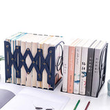 JIARI Adjustable Bookends Metal Book Ends Holder Shelf Heavy Duty Nonskid Bookend for Heavy Book (Round Black) JIARI