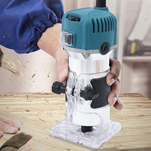 Wood Router Tool Compact Trim Router with 6 Variable Speed 15 Wood Router Bits Set Woodworking Tools for Wood Cabinet Processing, 110V 800W HaroldDol