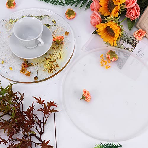 Resin Tray Molds, Round Rolling Tray Molds, Silicone Tray Molds, 11.8 Inch Rolling Tray Molds for Epoxy Resin, Resin Casting, DIY Jewelry Holder, EKDJKK