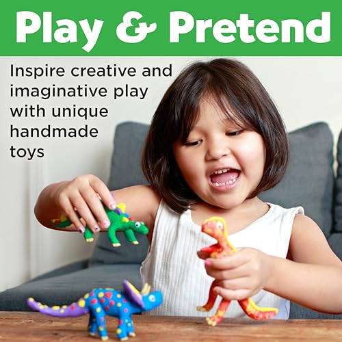 Creativity for Kids Create with Clay Dinosaurs - Build 3 Dinosaur Figures with Modeling Clay, small - WoodArtSupply