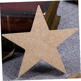 Abaodam 12 Pcs Wooden Star Ornament Unfinished Wood Star Cutouts Blank Star Cutout Farmhouse Xmas Table Blocks Christmas Wooden Craft Christmas Decor Abaodam