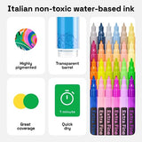 ARTISTRO 60 Acrylic Paint Pens - Extra Fine 0.7mm Paint Markers for Rock Wood Glass Canvas - Acrylic Markers Ideal for DIY Art Projects Scrapbooking ARTISTRO