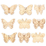 BESPORTBLE 100PCS Wood Slice DIY Wooden Craft Wood Craft Material Unfinished Wood Wooden Shapes Craft Shaped Slices Cutouts Woodsy Decor Cutouts for BESPORTBLE