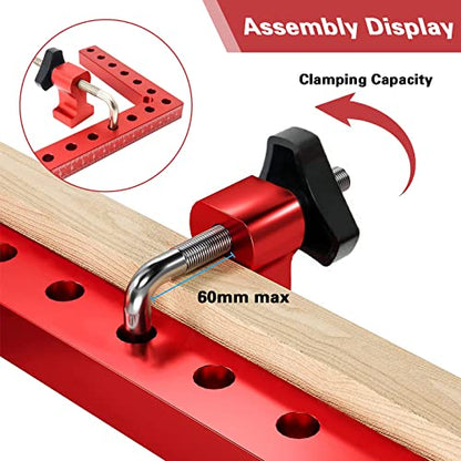 90 Degree Positioning Squares Right Angle Clamps 5.5" Aluminum Alloy Woodworking Carpenter Corner Clamping Tool for Picture Frame Box Cabinets