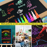 Timart Extra Fine Tip Chalk Markers (8 Pack 1mm Point), Liquid Chalk Pens - Dry Erase Marker Pens for Blackboard, Chalkboards, Windows, Glass, Timart