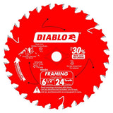 Freud D0624A Diablo 6-1/2-inch 24T ATB Perma-Shield Framing Saw Blades, 2-Pack Freud