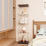 FLYMUHJIA Curio Cabinet Glass Display Case for Collectibles with Door, 4 Display Shelves Showcase, 64.2”Hx16.9''Lx 14.6''W Black FLYMUHJIA