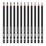 PANDAFLY Professional Drawing Sketching Pencil Set - 12 Pieces Graphite Pencils(14B - 2H), Ideal for Drawing Art, Sketching, Shading, Artist Pencils PANDAFLY